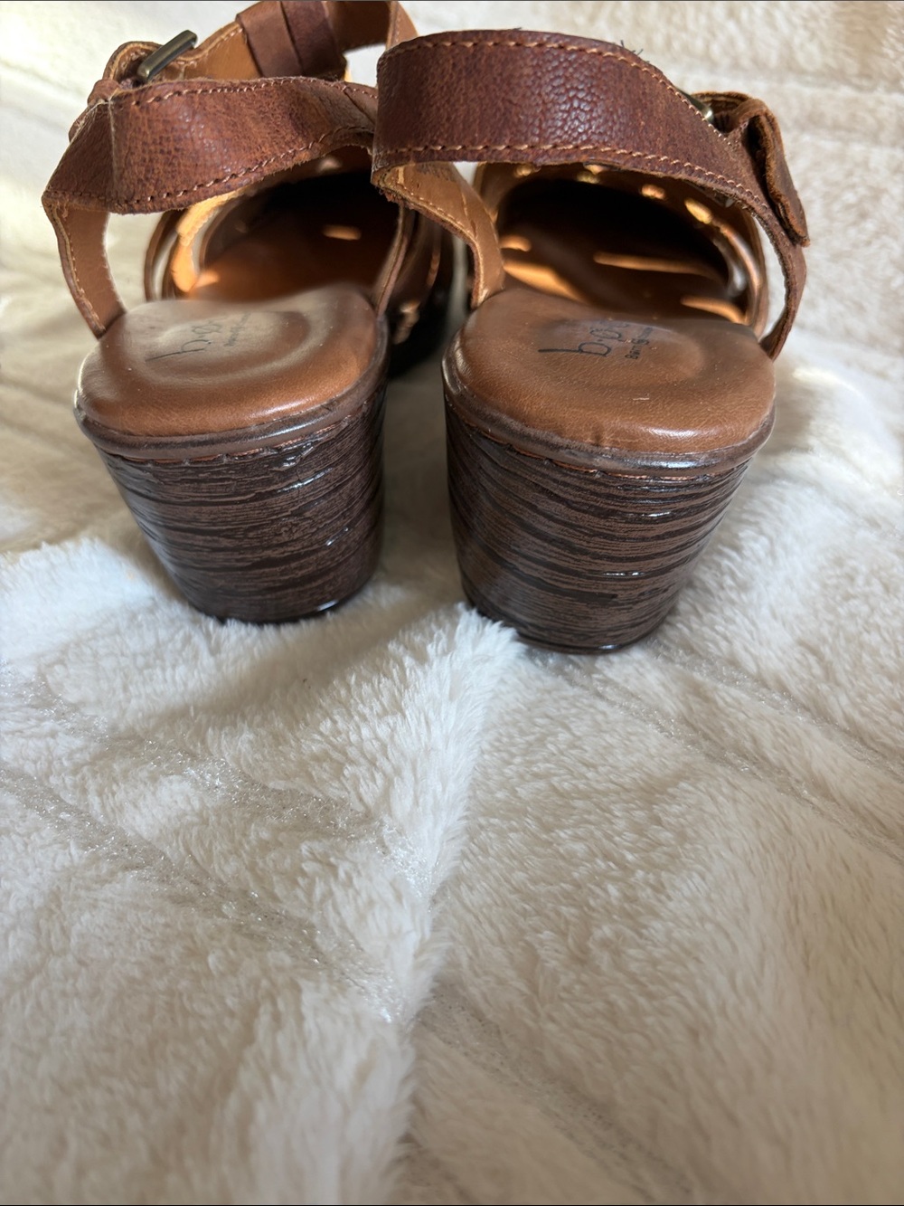 Women’s Brown Leather Strappy Slingback Heels Size 9 - Picture 6 of 7